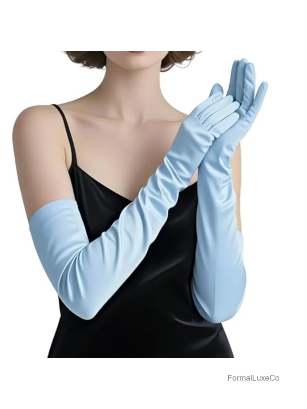 Silk Women Long Gloves Elbow Length Opera Wedding Costume